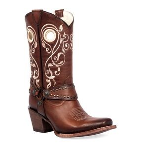 J.B. Dillon Rustic Brown Leather Boots